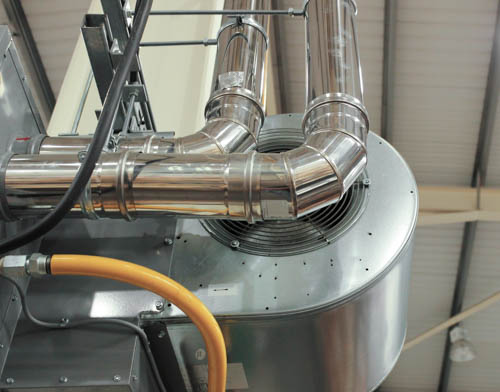 Large ventilation system with pipes and valves for optimal air circulation.
