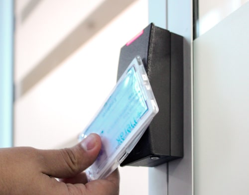 Merak employee batches to open the door