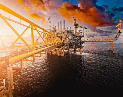 A petrochemical industry rig